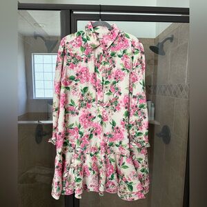 Tuckernuck Pink and Green Floral dress